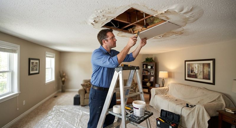 Water Damage Ceiling Repair in Katy, TX